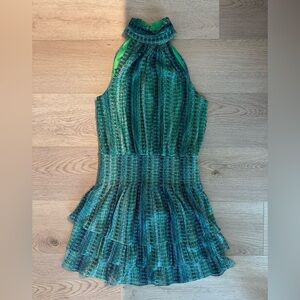 NWT Ramy Brook Shimmer Halter Neck Dress